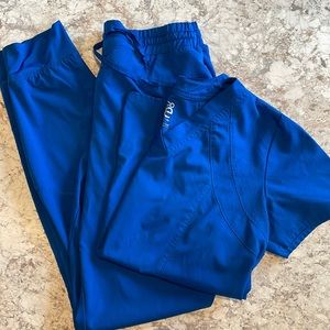 Barco one scrub set in royal blue